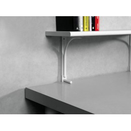 Wspornik półki montowany do blatu stalowy biały 180x200mm mod. TOP