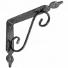 Wspornik półki stalowy srebrny młotkowany 110x140mm TOSCANIA 14