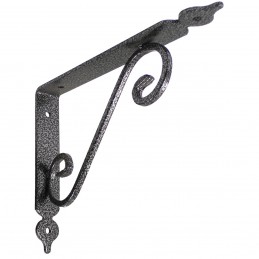 Wspornik półki stalowy srebrny młotkowany 175x230mm TOSCANIA 23