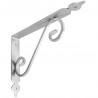 Wspornik półki stalowy srebrny 175x230mm TOSCANIA 23
