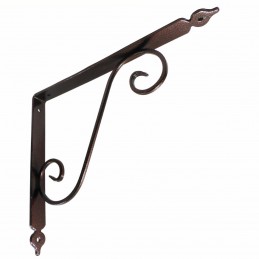Wspornik półki stalowy miedź młotkowana 280x330mm TOSCANIA 33