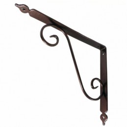 Wspornik półki stalowy miedź młotkowana 280x330mm TOSCANIA 33