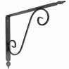 Wspornik półki stalowy srebrny młotkowany 280x330mm TOSCANIA 33