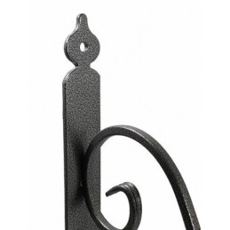 Wspornik półki stalowy srebrny młotkowany 280x330mm TOSCANIA 33