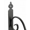 Wspornik półki stalowy srebrny młotkowany 280x330mm TOSCANIA 33