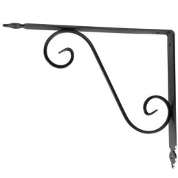 Wspornik półki stalowy srebrny młotkowany 280x330mm TOSCANIA 33