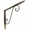 Wspornik półki stalowy złoty młotkowany 280x330mm TOSCANIA 33