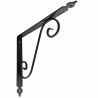 Wspornik półki stalowy czarny rustykalny 280x330mm TOSCANIA 33