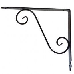 Wspornik półki stalowy czarny rustykalny 280x330mm TOSCANIA 33