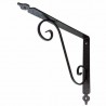 Wspornik półki stalowy czarny rustykalny 280x330mm TOSCANIA 33
