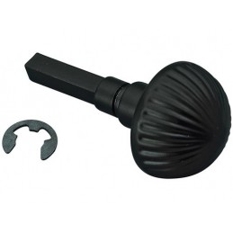 Pokrętło WC czarne trzpień 6mm mod.11 RELIEF