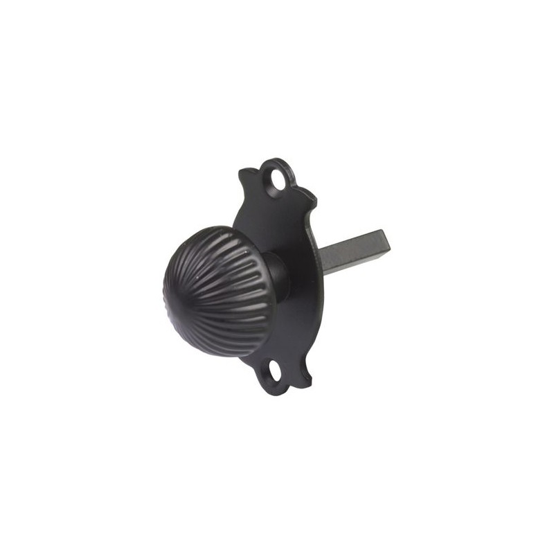 Pokrętło WC z szyldem czarne trzpień 6mm mod.11P
