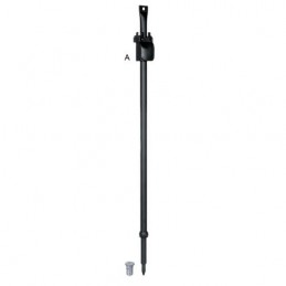 Pręt ARIETE 1750-2900 prosty czarny b/u