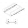 Prowadnice rolkowe 450x37mm białe mod. 18