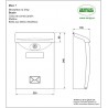 Skrzynka na listy 345x240x105mm zielona plastikowa mod. 7