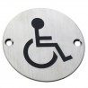 Tabliczka WC toaleta dla niepełnosprawnych 75mm INOX Symbol 23 blister