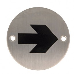 Tabliczka Strzałka 75mm INOX Symbol 29