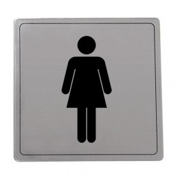 Tabliczka WC toaleta damska 14x14cm INOX mod.102