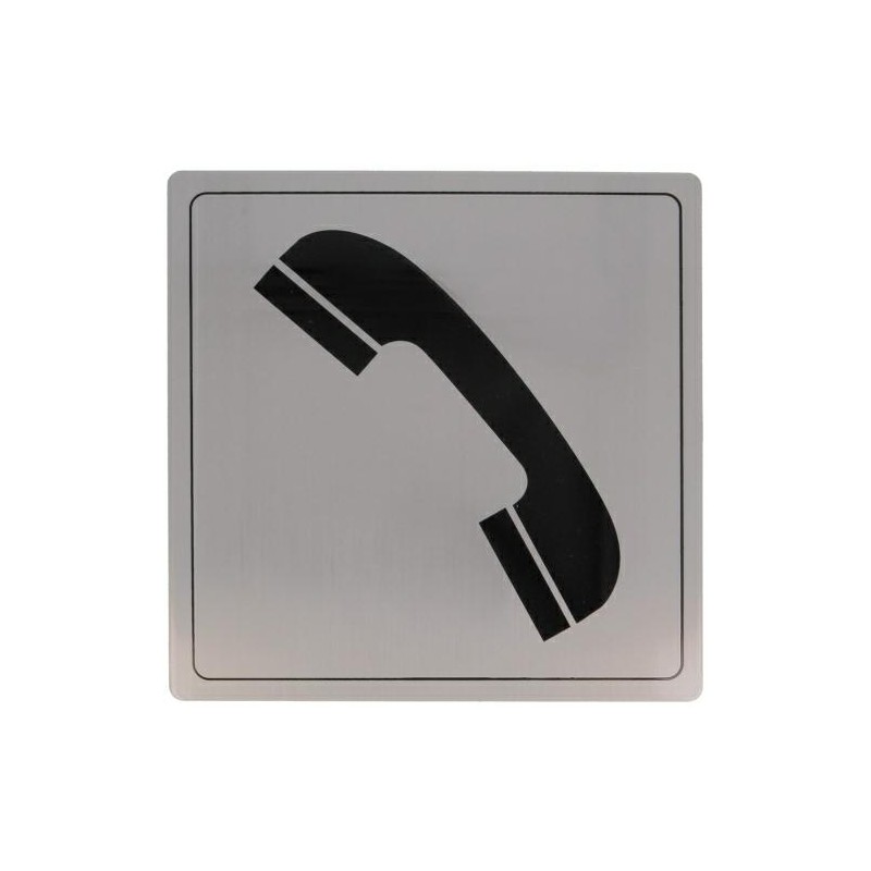 Tabliczka Telefon 14x14cm INOX mod.105