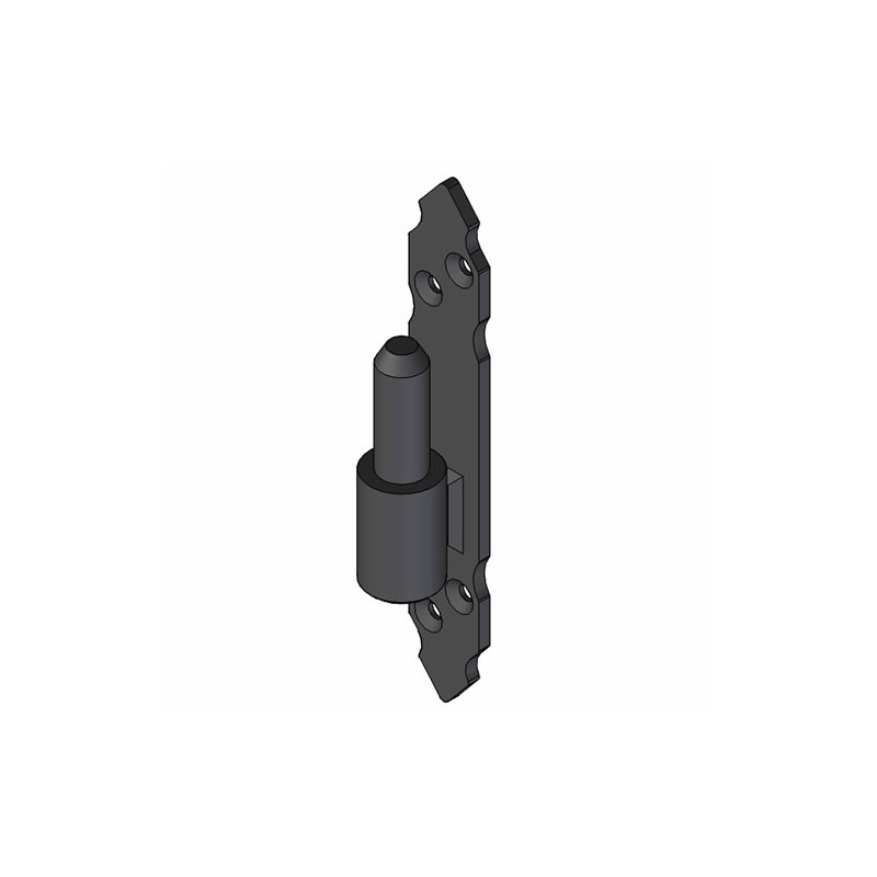 Trzpień zawiasu fi.14mm 16mm ozdobny czarny mod.8010