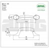 Uchwyt meblowy 5-105 biały