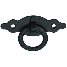 Uchwyt meblowy z kółkiem 80x30x1,5mm czarny mod.1000 DIS