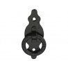Uchwyt meblowy z kółkiem 80x30mm czarny pionowy typu kołatka mod. 1001 DIS