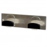 Wieszak 2 haczyki inox / czarny 205x60mm mod.108