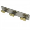 Wieszak 3-haczyki INOX / złoty 320x60mm mod.109