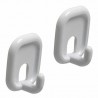 Wieszak 206-45x32x21 plastik.biały 2DIS