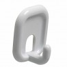 Wieszak 206-45x32x21 plastikowy biały