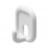 Wieszak 206-45x32x21 plastikowy biały