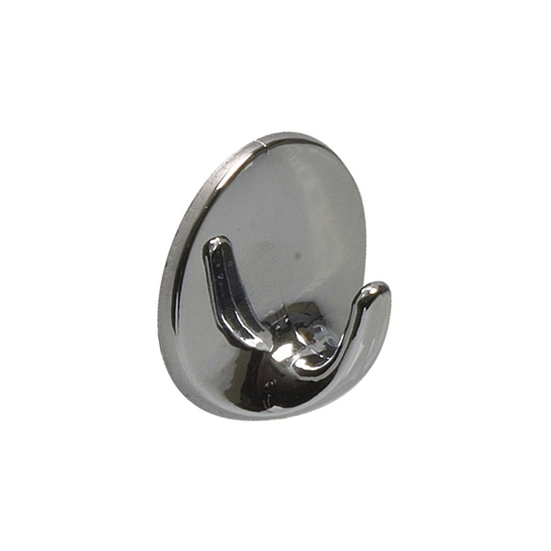 Wieszak przyklejany okrągły 40x21mm chrom plastik mod.207
