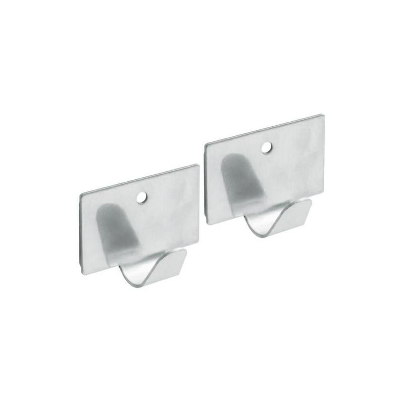 Wieszaki pojedyncze przyklejane/przykręcane INOX 40x30mm 2szt. mod.214 DIS
