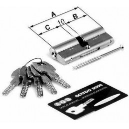 Wkładka Scudo 9000-80 40/40 nikiel mat