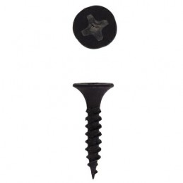 Wkręty czarne 3,5x38mm łeb stożkowy PH 15szt.