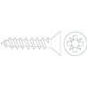 Wkręty 2,5x25mm żółty ocynk łeb stożkowy PZ 26szt.