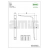Wspornik półki aluminiowy czarny 200x300mm mod. 4
