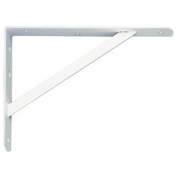 Wspornik półki wzmocniony stalowy biały 200x125mm mod. 9