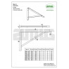 Wspornik półki wzmocniony stalowy cynkowany 250x200mm mod. 9