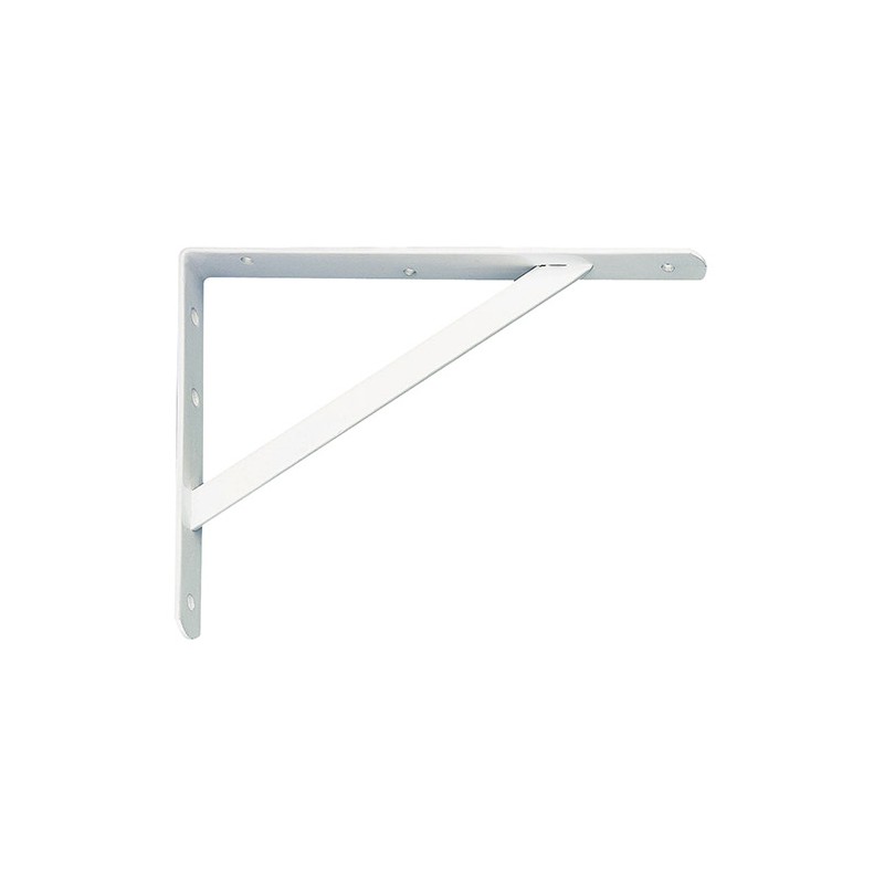 Wspornik półki wzmocniony stal biały 300x225mm mod. 9