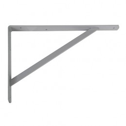 Wspornik półki wzmocniony stalowy srebrny 400x275mm mod. 9