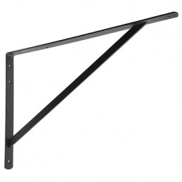 Wspornik półki wzmocniony stal czarny 500x325mm mod. 9