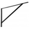 Wspornik półki wzmocniony stal czarny 500x325mm mod. 9