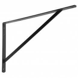 Wspornik półki wzmocniony stal czarny 500x325mm mod. 9