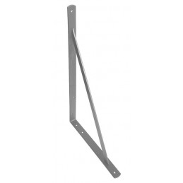 Wspornik półki wzmocniony stalowy srebrny 500x325mm mod. 9