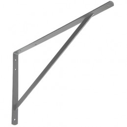 Wspornik półki wzmocniony stalowy srebrny 500x325mm mod. 9