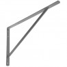 Wspornik półki wzmocniony stalowy srebrny 500x325mm mod. 9