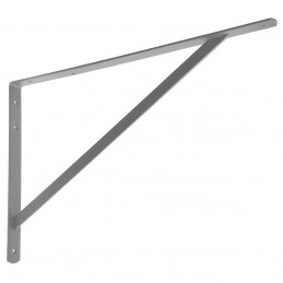Wspornik półki wzmocniony stalowy srebrny 500x325mm mod. 9