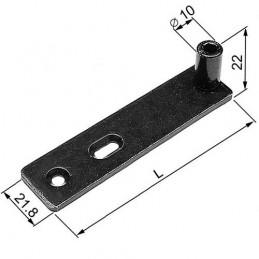 Zaczep czarny L165x21,8x22 śr.10mm